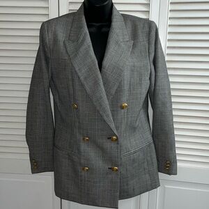 Pendleton Women’s double breasted wool houndstooth blazer